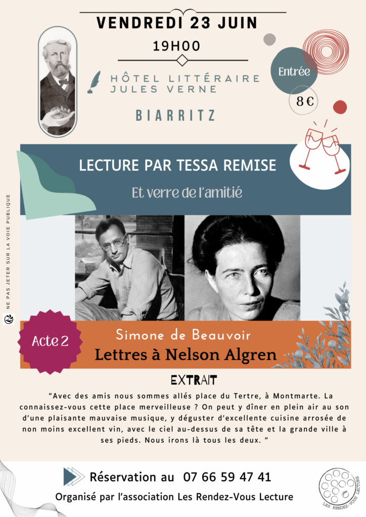 Rendez-Vous Lecture Simone de Beauvoir 23 juin 2023